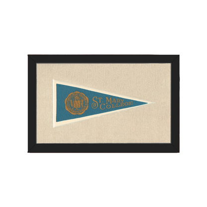 Vintage St Mary College pennant framed display