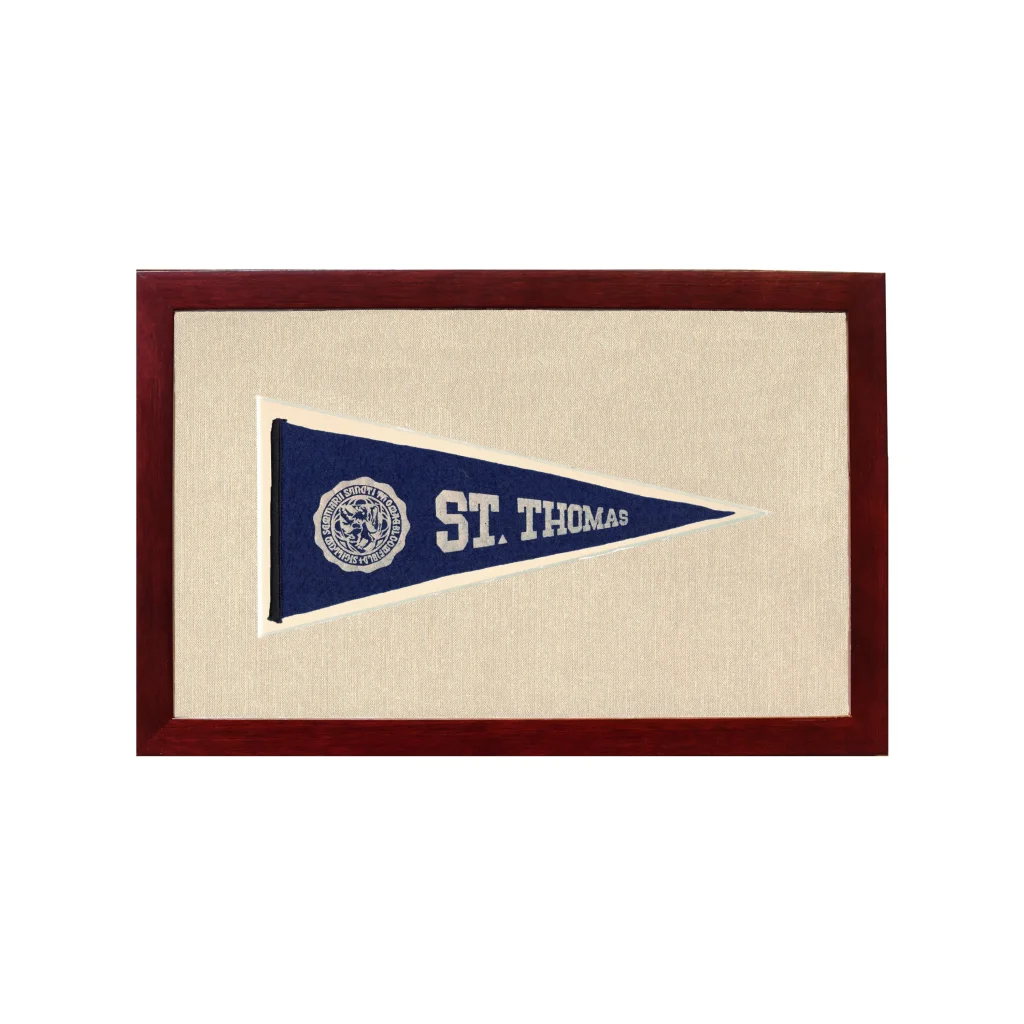 Vintage St. Thomas pennant in navy blue design