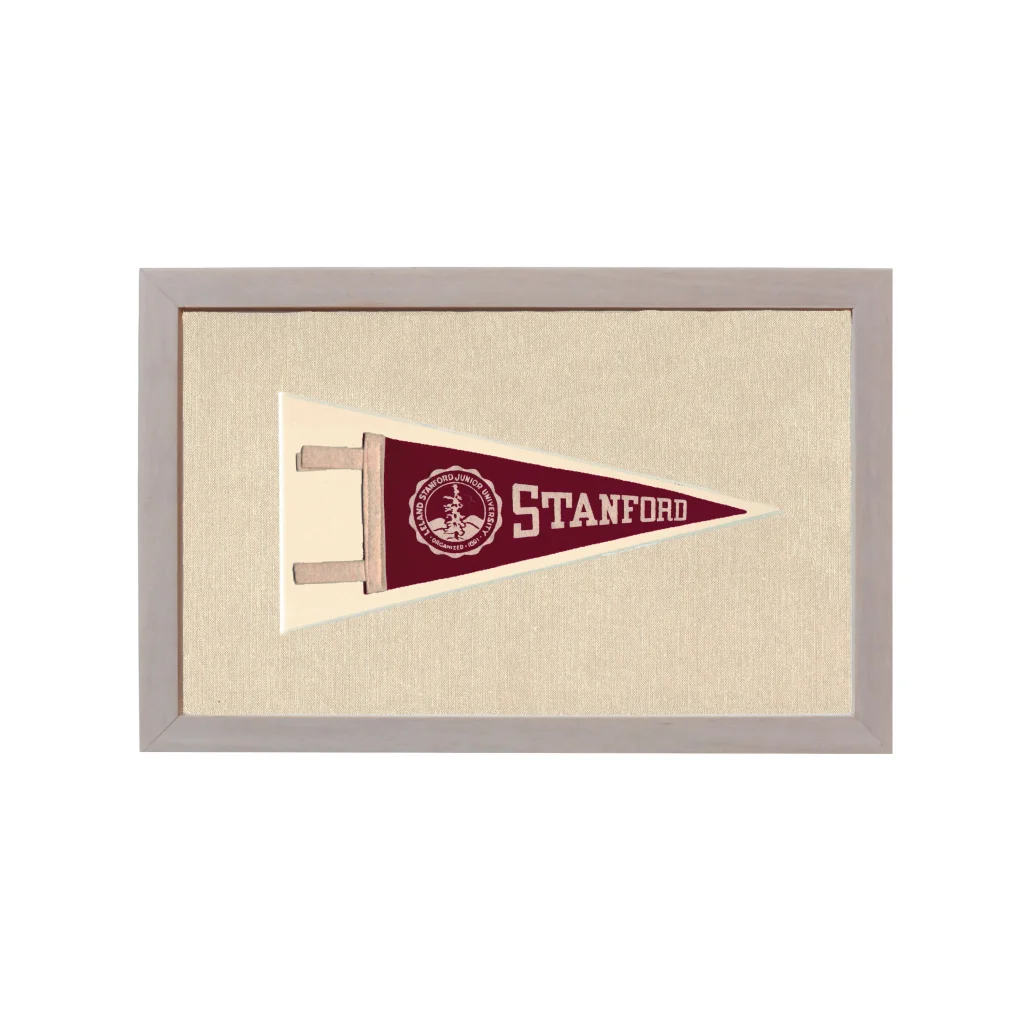 Vintage Stanford University Pennant | Rare Vintage Wool Felt Pennant Flag | vintageantiquesgifts.com