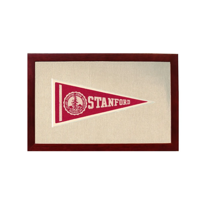 Vintage Stanford University Pennant | 1950s Wool Felt Pennant Framed Display | vintageantiquesgifts.com