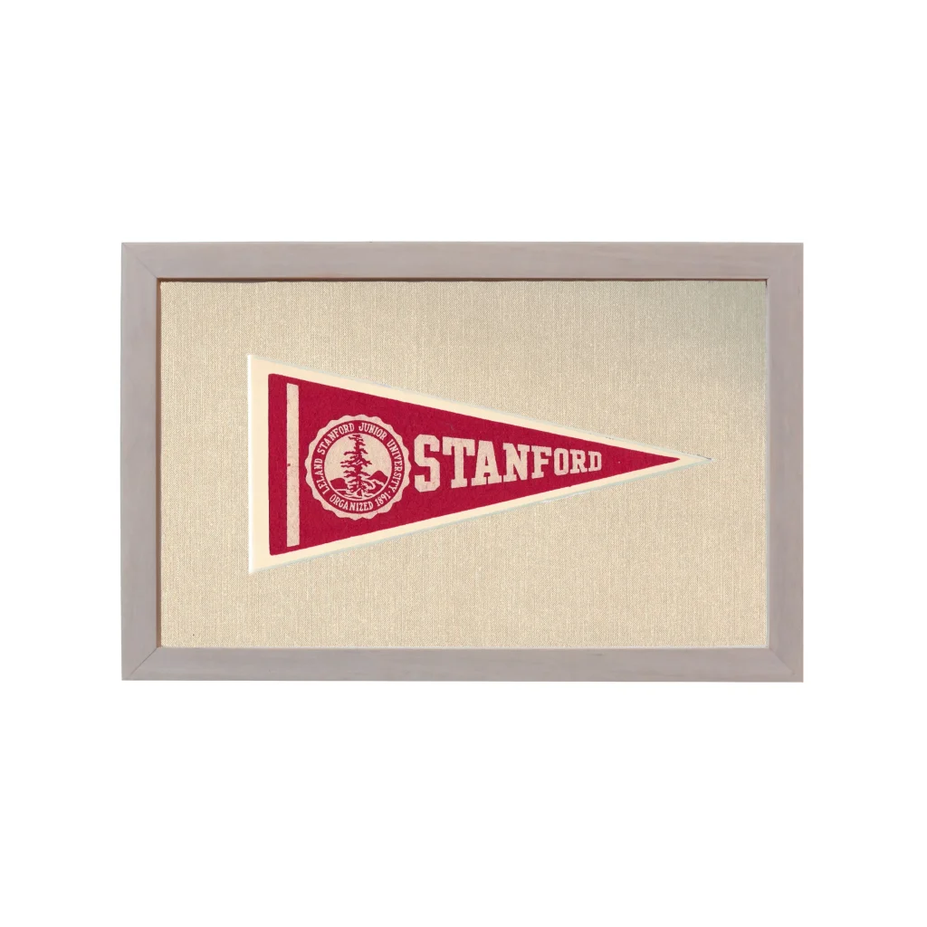 Vintage Stanford University Pennant | Rare Vintage Wool Felt Pennant Flag | vintageantiquesgifts.com
