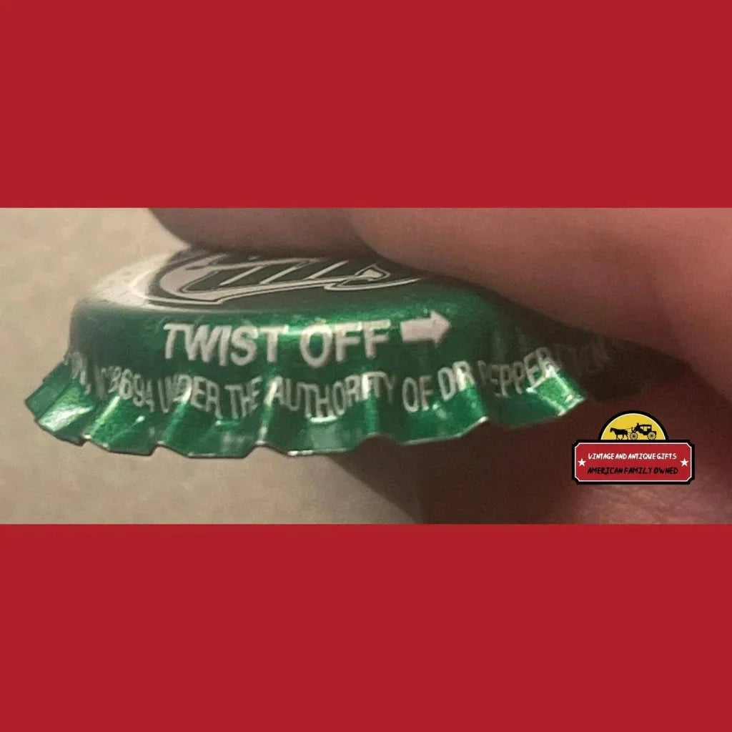 Rare Vintage Sun Drop bottle cap with Twist Off text from 1980s Texas Dr. Pepper Plant