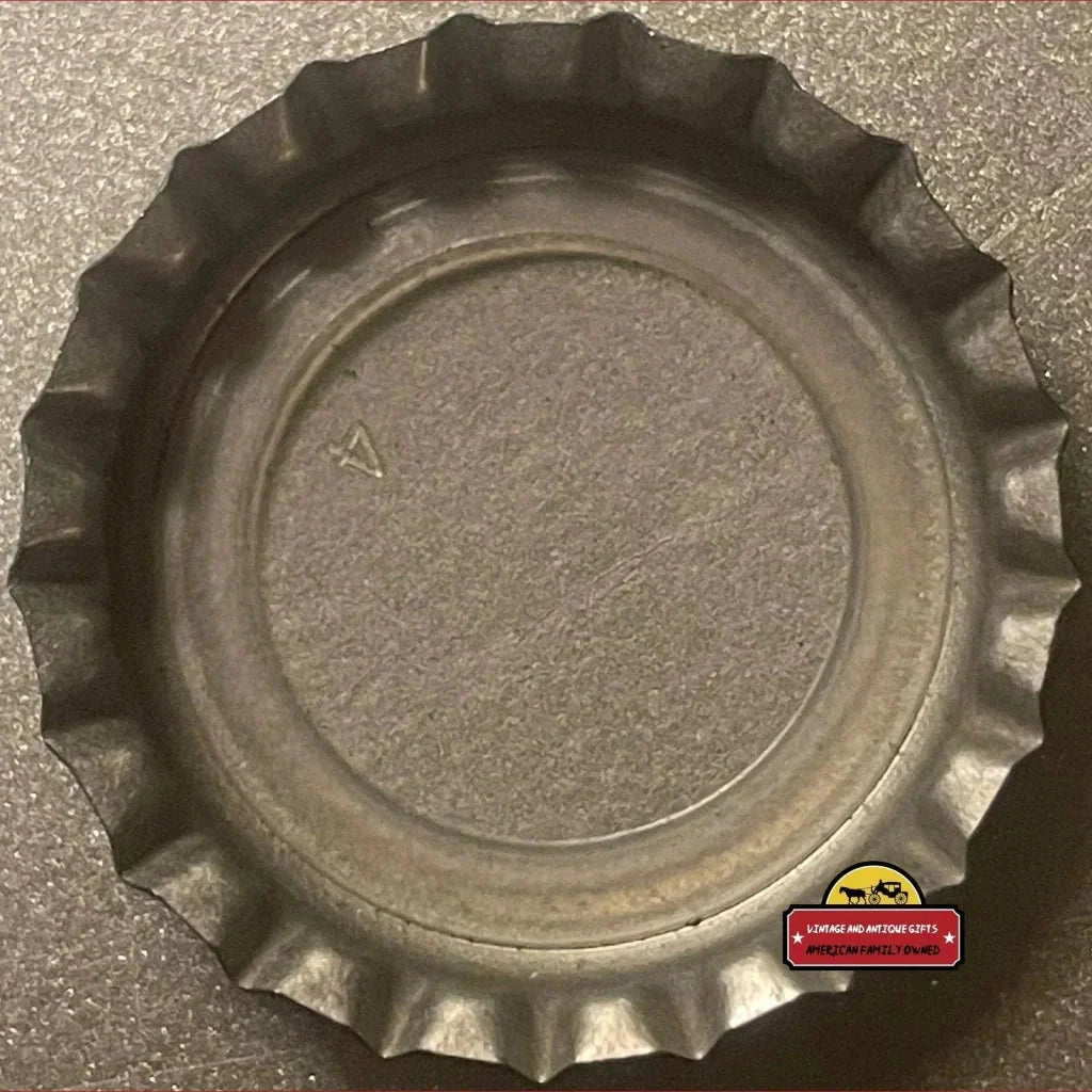 Metal bottle cap-shaped ashtray with ridged edges from Rare Vintage Sun Drop collection