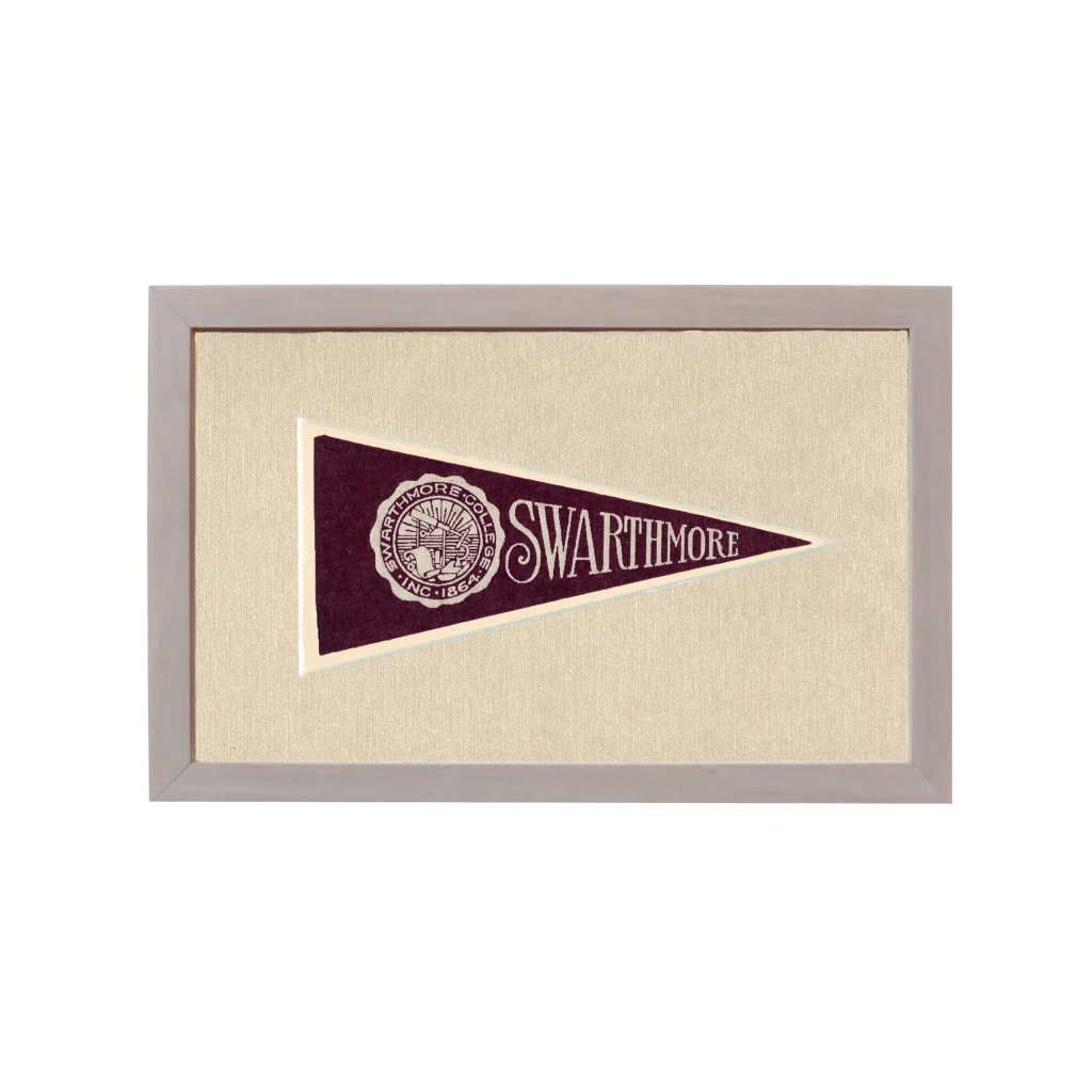 Vintage Swarthmore College Pennant | Rare Vintage Wool Felt Pennant Flag | vintageantiquesgifts.com