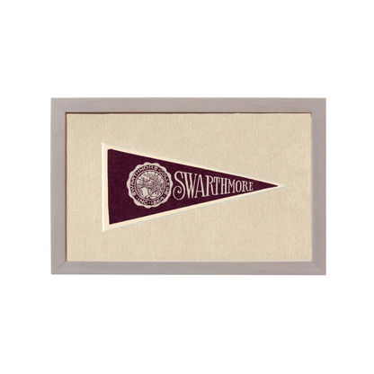 Vintage Swarthmore College Pennant | Rare Vintage Wool Felt Pennant Flag | vintageantiquesgifts.com