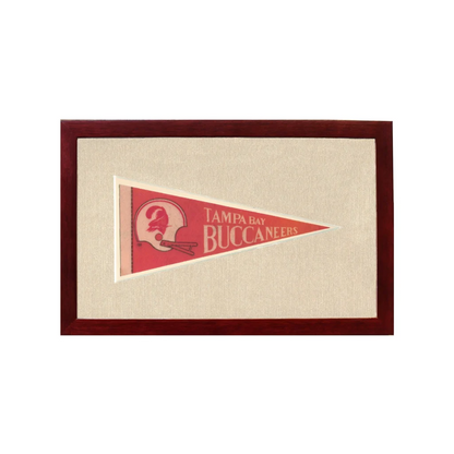 Vintage Tampa Bay Buccaneers Pennant | 1950s Wool Felt Pennant Framed Display | vintageantiquesgifts.com