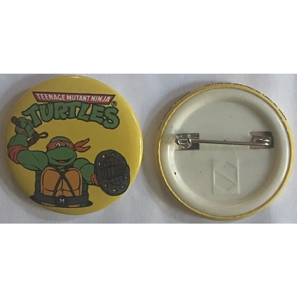 Vintage Teenage Mutant Ninja Turtles Movie Pin Michelangelo Swinging 1990 TMNT Collectibles Travel back in time