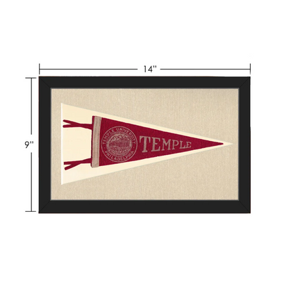 Vintage Temple University Pennant | Vintage Collectible Sports Pennant | vintageantiquesgifts.com