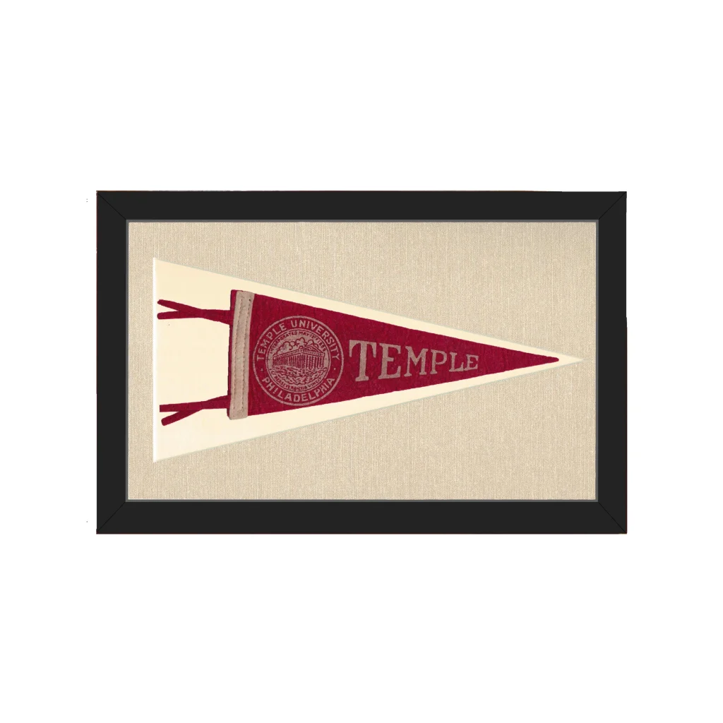 Vintage Temple University Pennant | Americana Memories | vintageantiquesgifts.com