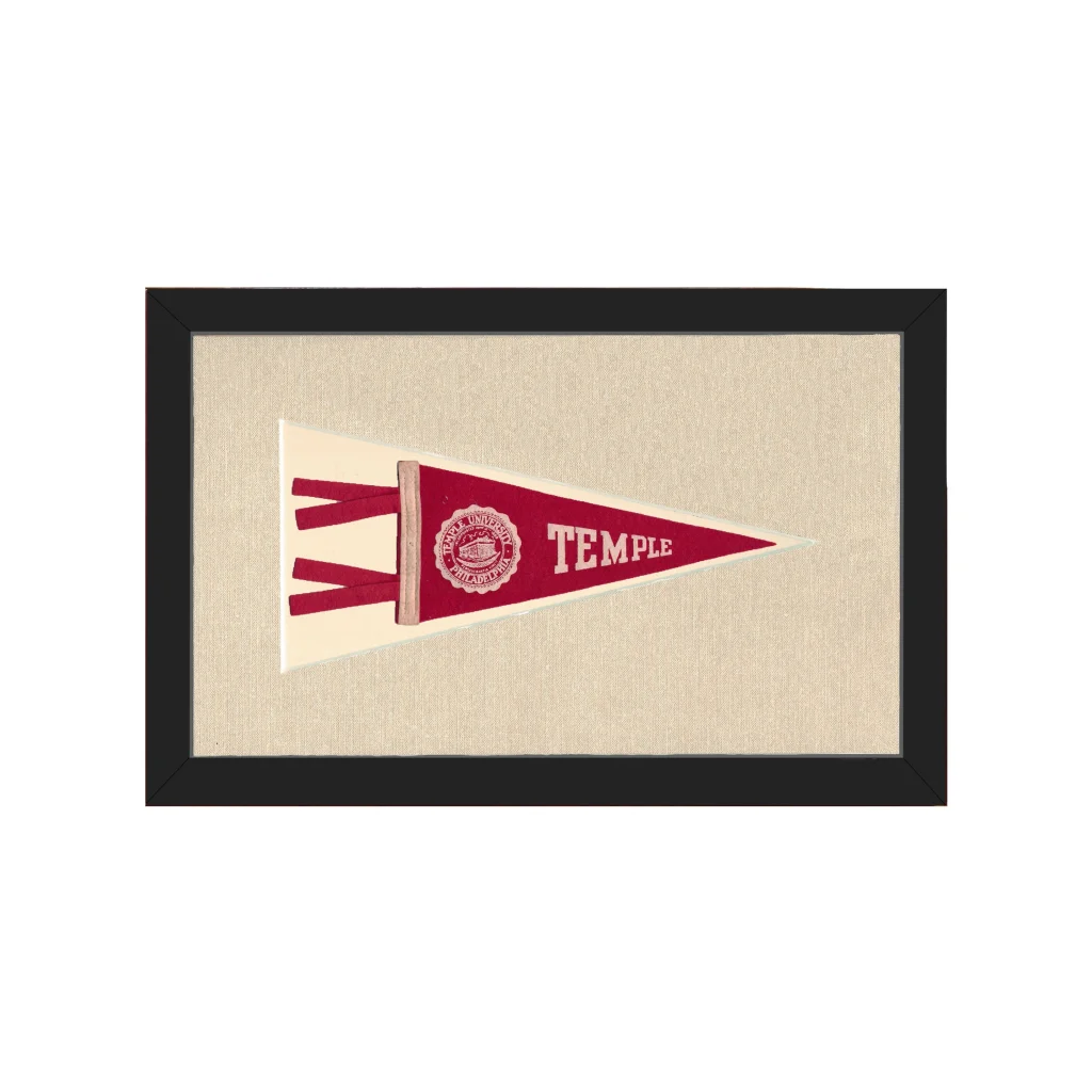 Vintage Temple University Pennant | Americana Memories | vintageantiquesgifts.com