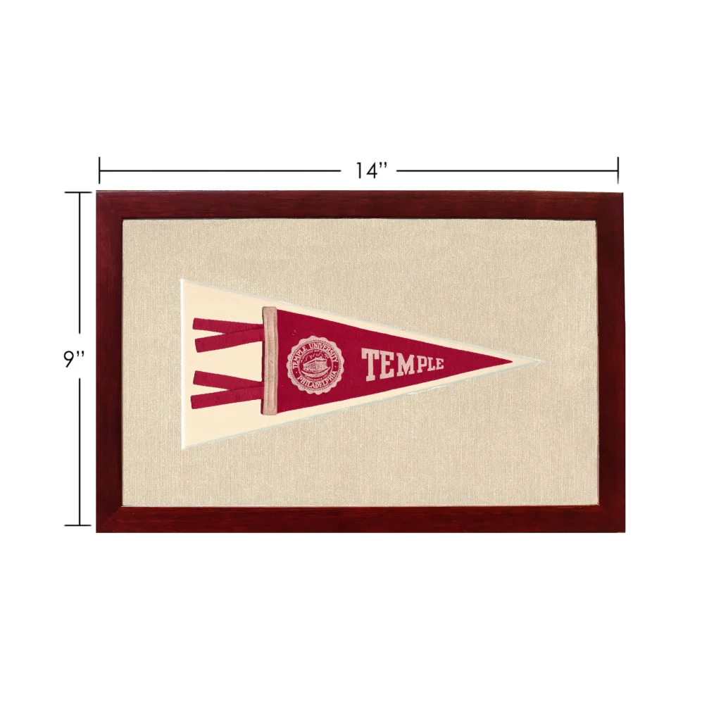 Vintage Temple University Pennant | Vintage Americana Sports Memorabilia | vintageantiquesgifts.com