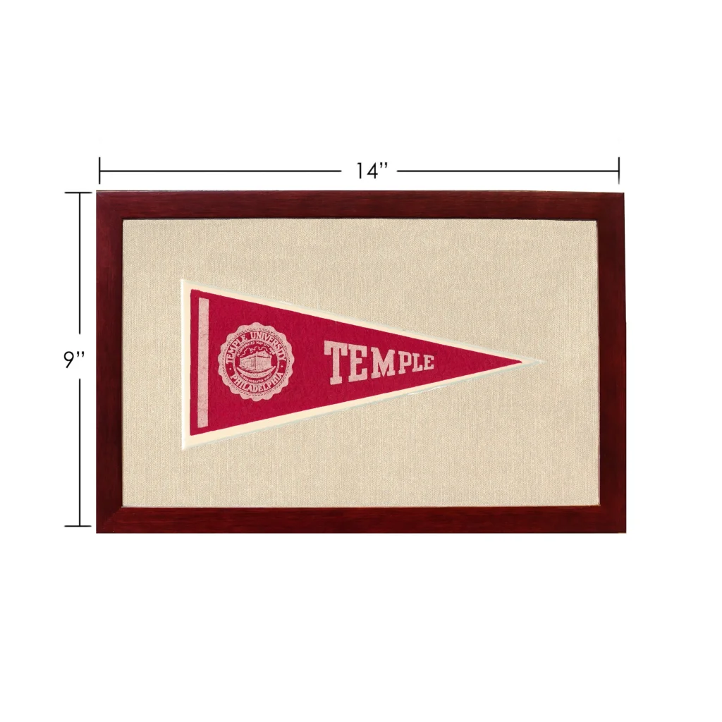 Vintage Temple University Pennant | Vintage Americana Sports Memorabilia | vintageantiquesgifts.com