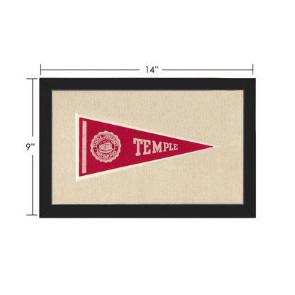 Vintage Temple University Pennant | Vintage Collectible Sports Pennant | vintageantiquesgifts.com