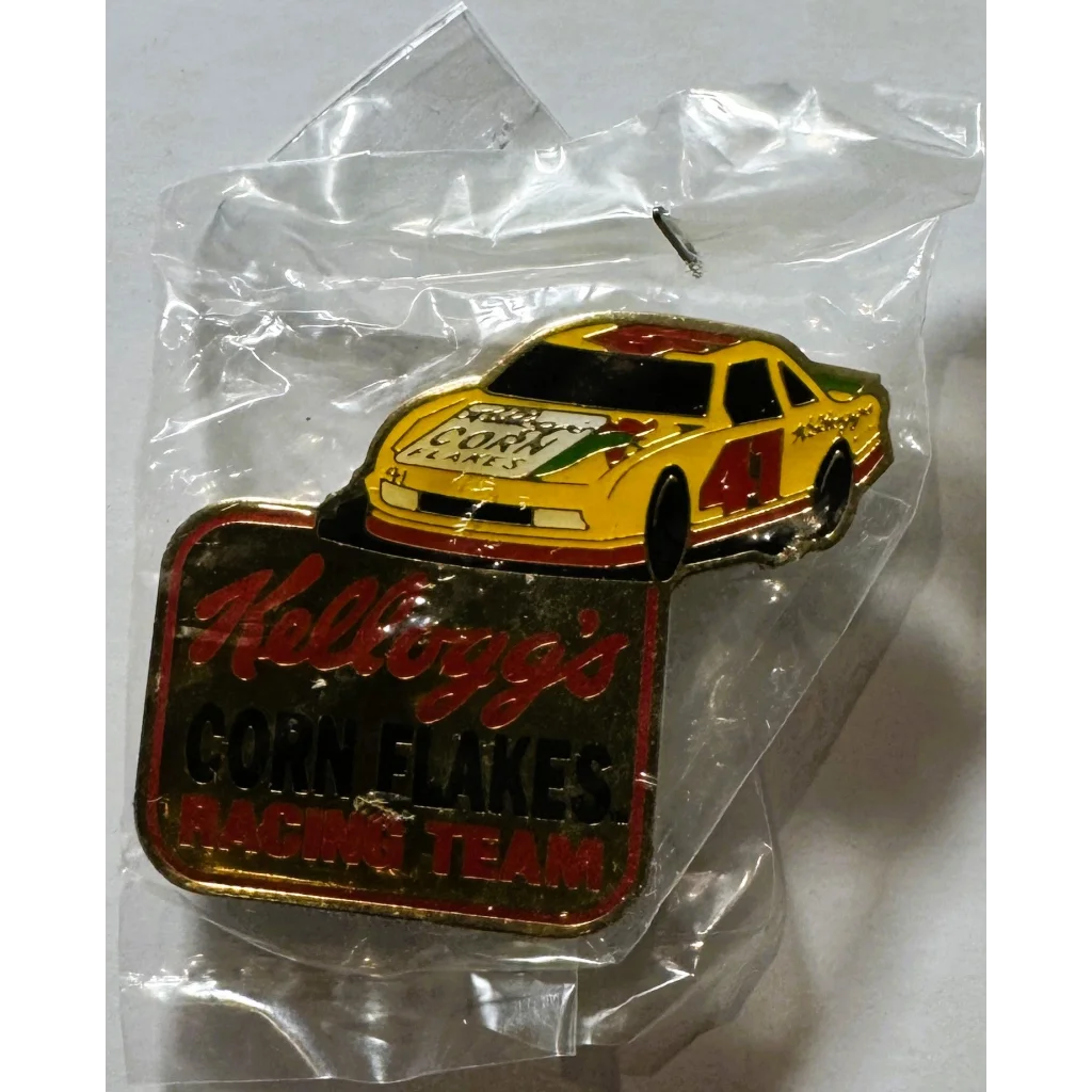 Vintage Terry Labonte NASCAR racing team pin featuring Kellogg’s Corn Flakes design