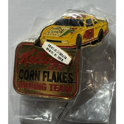 Vintage Terry Labonte NASCAR racing team pin featuring Kellogg’s Corn Flakes design