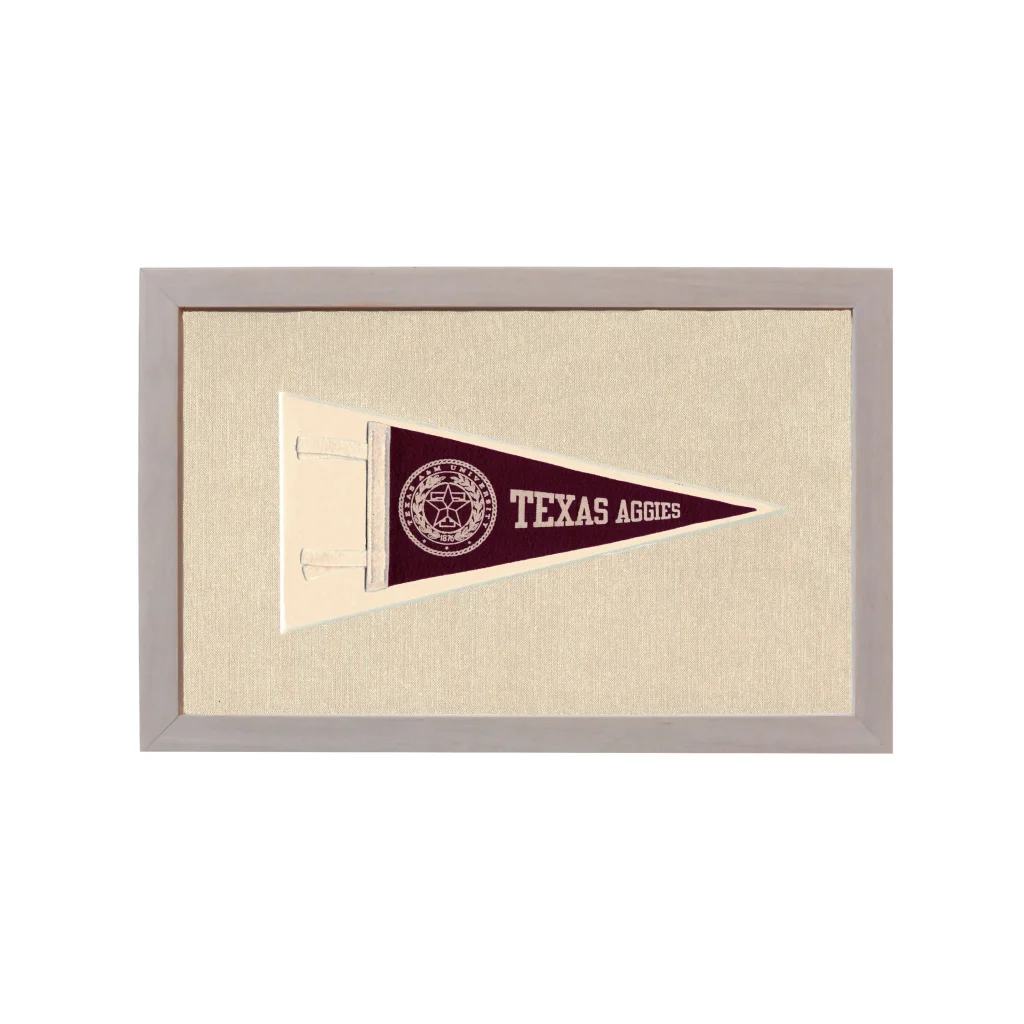Vintage Texas A&M Pennant | Rare Vintage Wool Felt Pennant Flag | vintageantiquesgifts.com