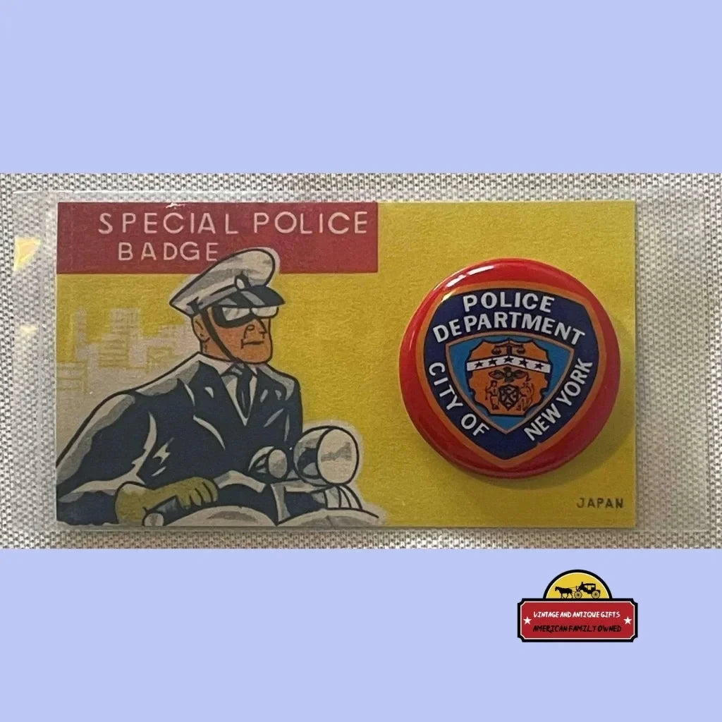 Vintage Tin Litho Special Police Badge New York Dept. 1950s Collectibles Unique Toys Badge: Rare NY Collectible!