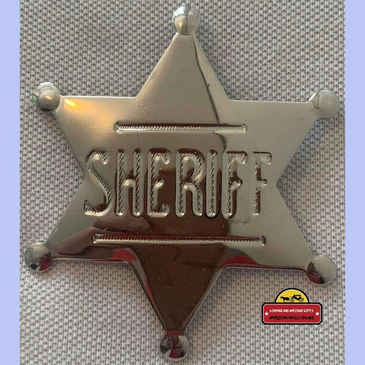 Vintage Tin Sheriff Badge 1970s Advertisements Authentic Badge: