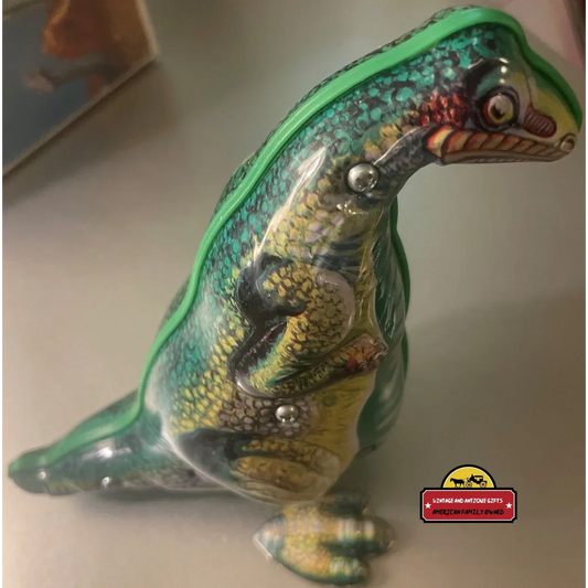 Vintage Tin Wind Up Rocking Tyrannosaurus Rex Collectible Toy Unopened In Box! 1970s - 1980s Advertisements Rare T-Rex