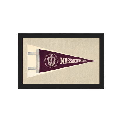 Vintage UMASS University of Massachusetts Pennant | Americana Memories | vintageantiquesgifts.com