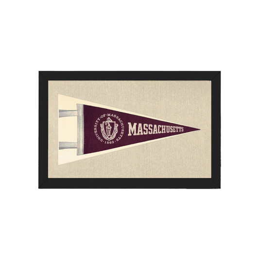 Vintage UMASS University of Massachusetts Pennant | Americana Memories | vintageantiquesgifts.com