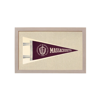 Vintage UMASS University of Massachusetts Pennant | Vintage Americana Sports Memorabilia | vintageantiquesgifts.com