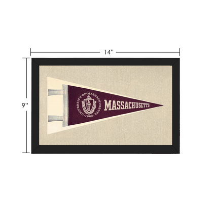 Vintage UMASS University of Massachusetts Pennant | Vintage Collectible Sports Pennant | vintageantiquesgifts.com