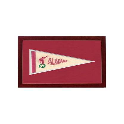 Vintage University of Alabama Pennant | 1950s Wool Felt Pennant Framed Display | vintageantiquesgifts.com