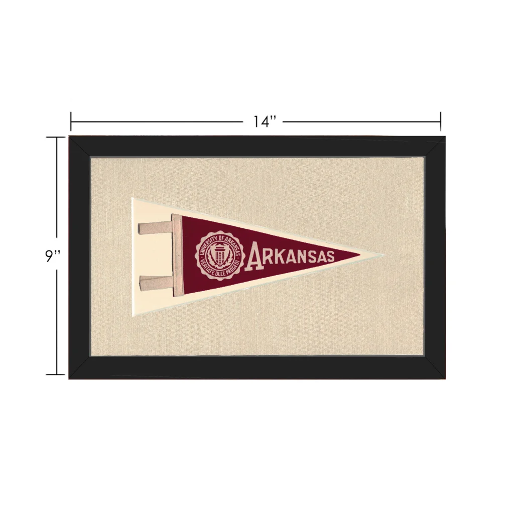 Vintage University of Arkansas Pennant | Vintage Collectible Sports Pennant | vintageantiquesgifts.com