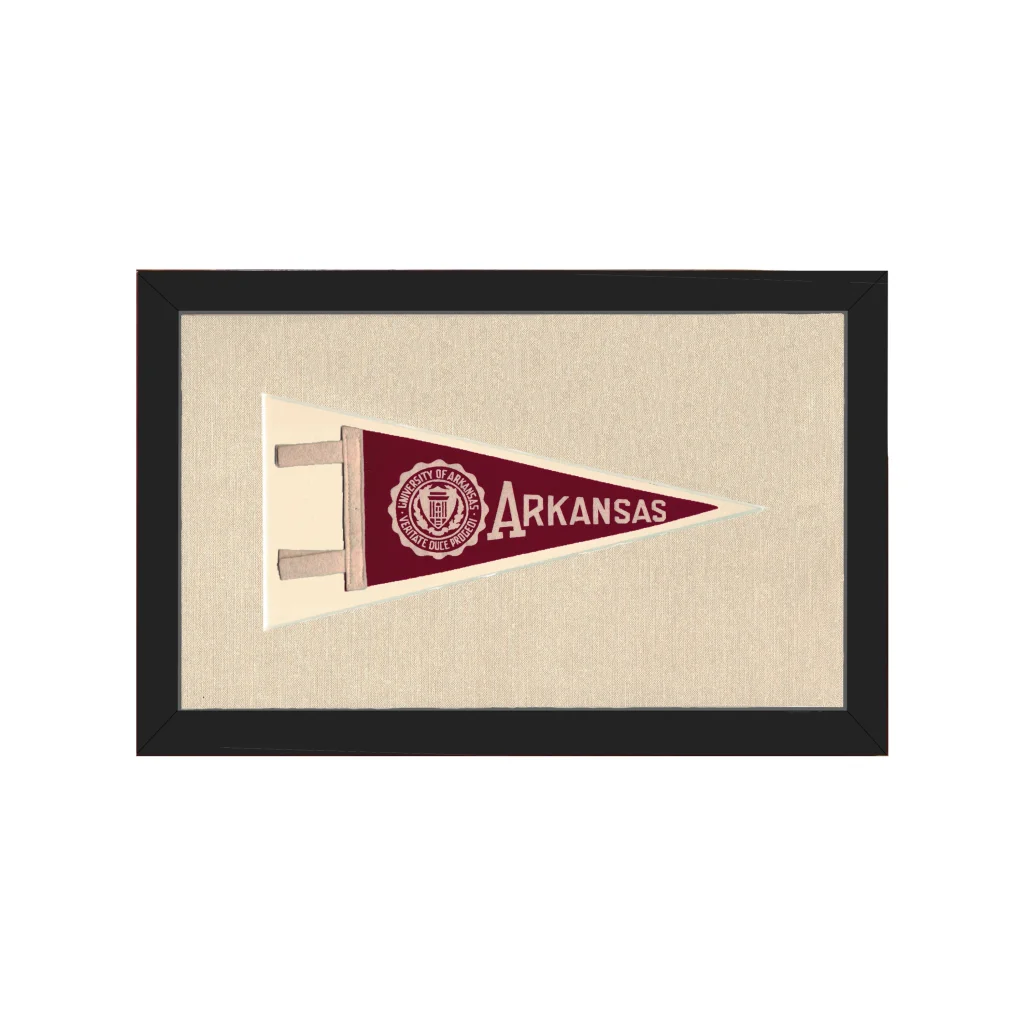 Vintage University of Arkansas Pennant | Americana Memories | vintageantiquesgifts.com
