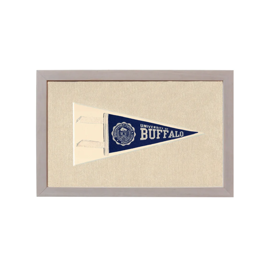Vintage University of Buffalo Pennant | Rare Vintage Wool Felt Pennant Flag | vintageantiquesgifts.com