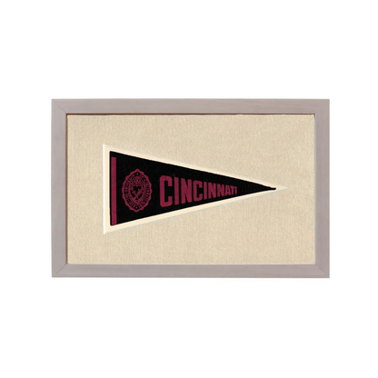 Vintage University of Cincinnati Pennant | Rare Vintage Wool Felt Pennant Flag | vintageantiquesgifts.com