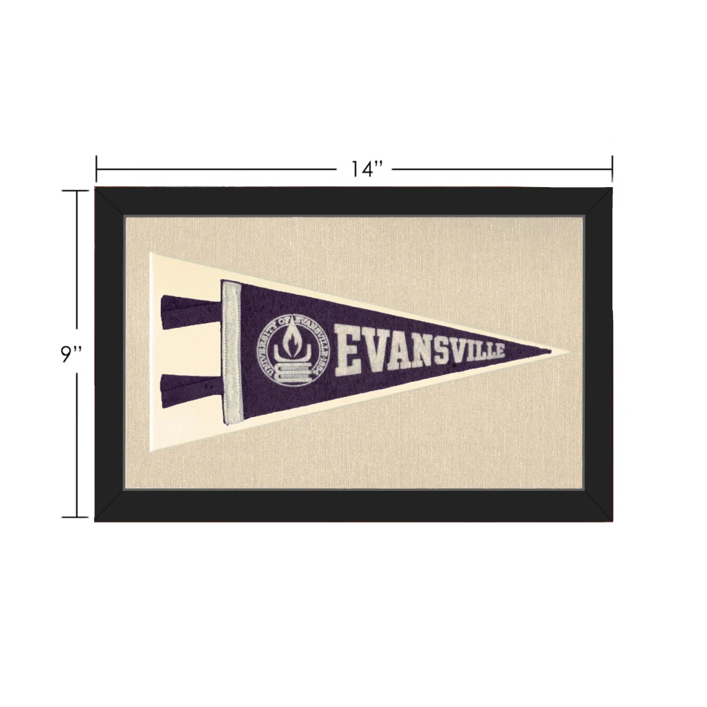 Vintage University of Evansville Pennant | Vintage Collectible Sports Pennant | vintageantiquesgifts.com