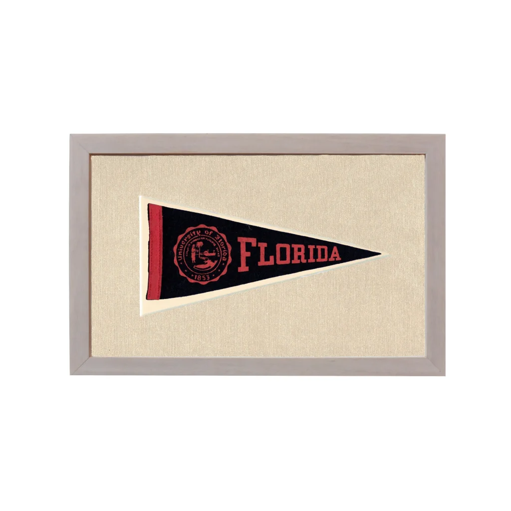 Vintage University of Florida Pennant | Rare Vintage Wool Felt Pennant Flag | vintageantiquesgifts.com
