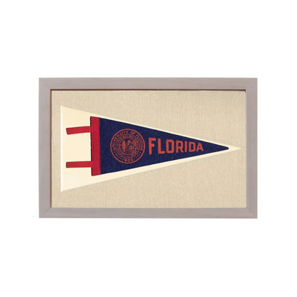 Vintage University of Florida Pennant | Rare Vintage Wool Felt Pennant Flag | vintageantiquesgifts.com