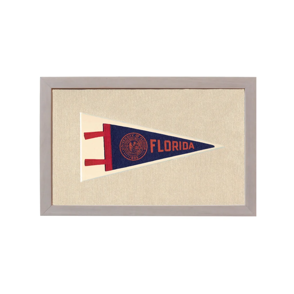 Vintage University of Florida Pennant | Rare Vintage Wool Felt Pennant Flag | vintageantiquesgifts.com