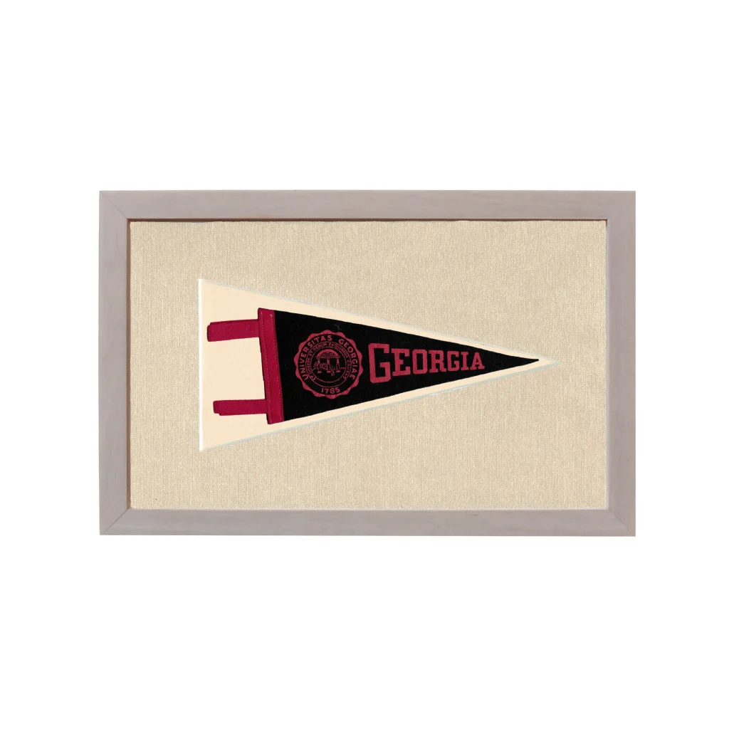 Vintage University of Georgia Pennant | Rare Vintage Wool Felt Pennant Flag | vintageantiquesgifts.com