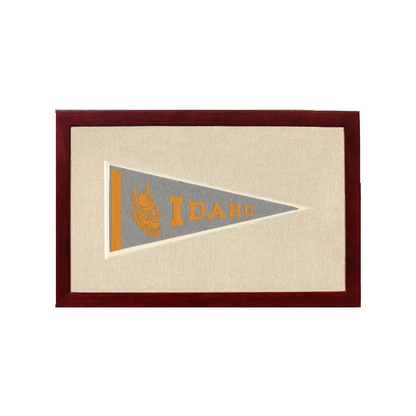 Vintage University of Idaho Pennant | 1950s Wool Felt Pennant Framed Display | vintageantiquesgifts.com