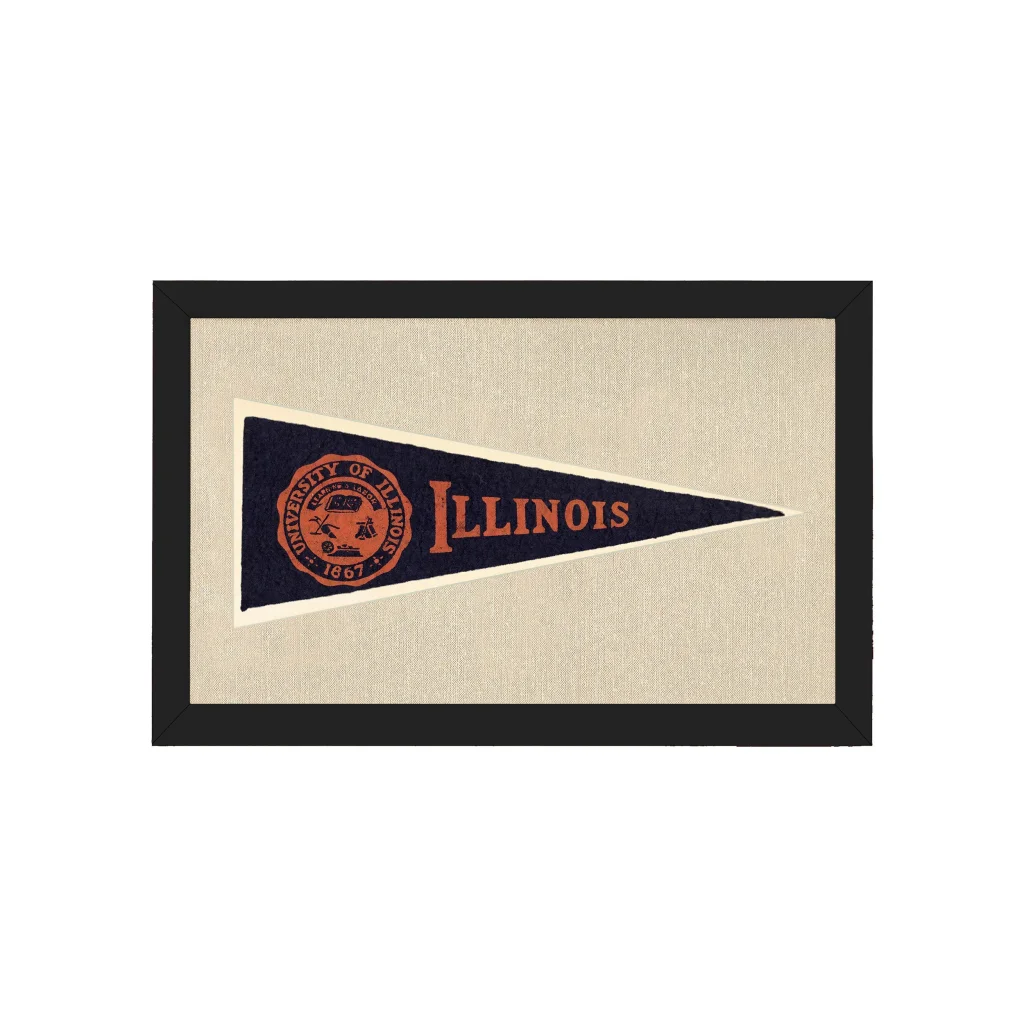 Vintage University of Illinois Hormel Pennant | Americana Memories | vintageantiquesgifts.com