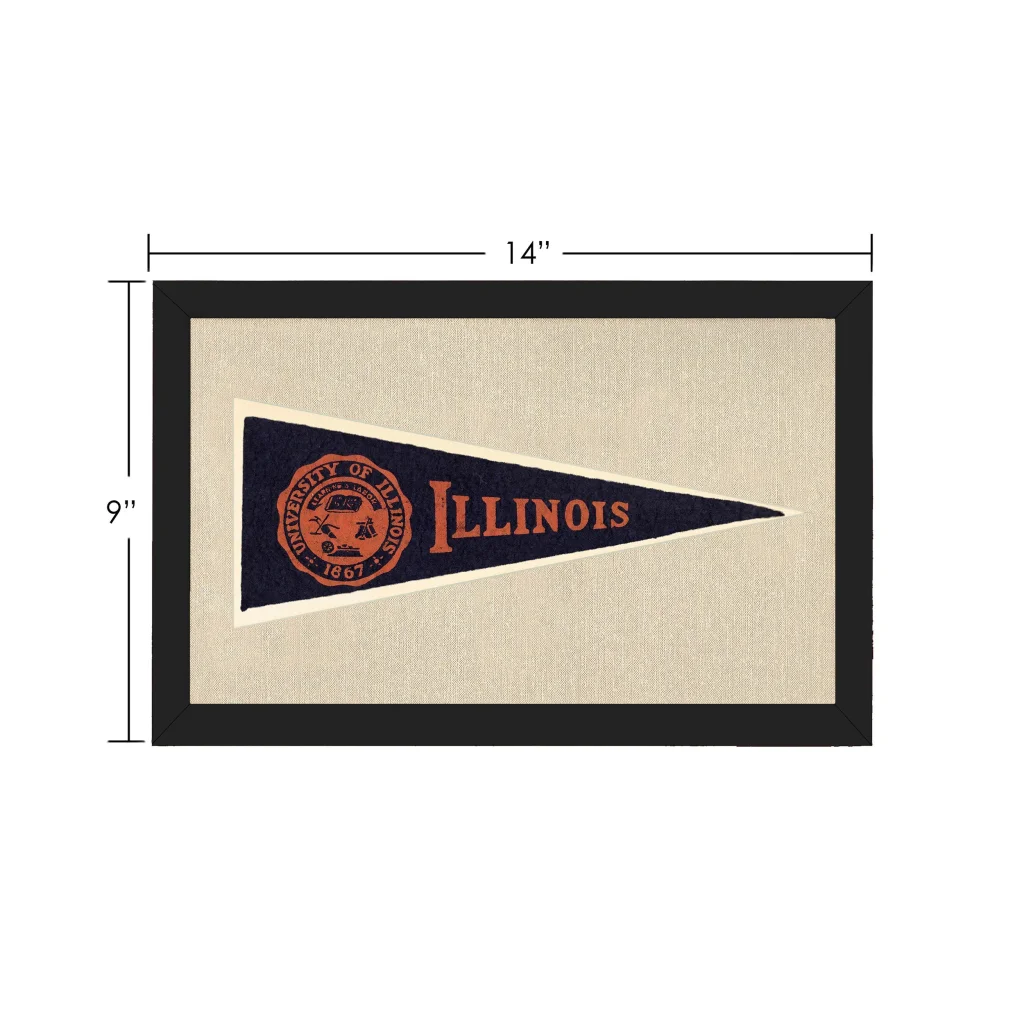Vintage University of Illinois Hormel Pennant | Vintage Collectible Sports Pennant | vintageantiquesgifts.com