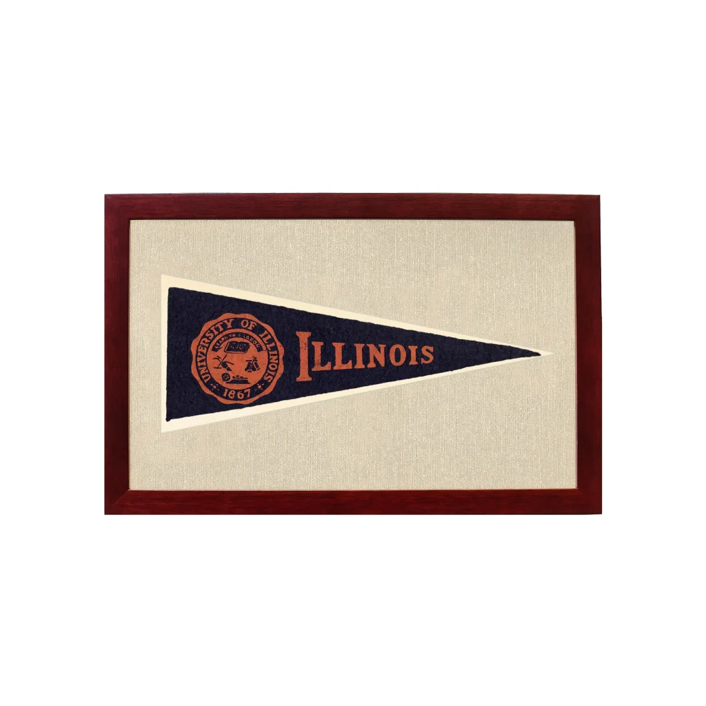 Vintage University of Illinois Hormel Pennant | Vintage Americana Sports Memorabilia | vintageantiquesgifts.com