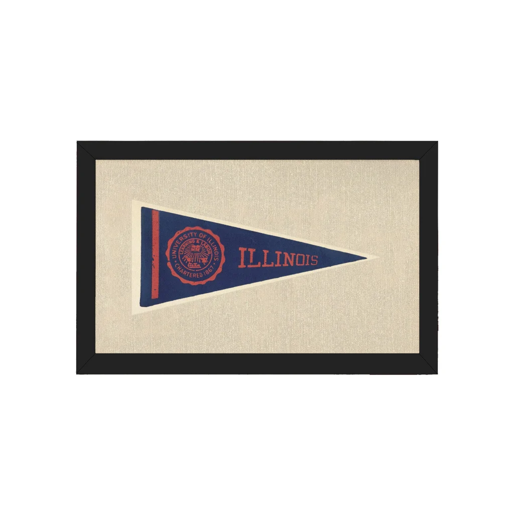 Vintage University of Illinois Pennant | Americana Memories | vintageantiquesgifts.com