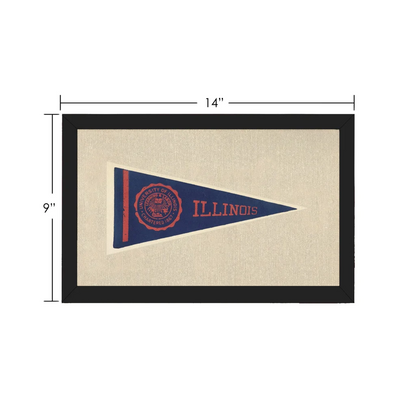 Vintage University of Illinois Pennant | Vintage Collectible Sports Pennant | vintageantiquesgifts.com