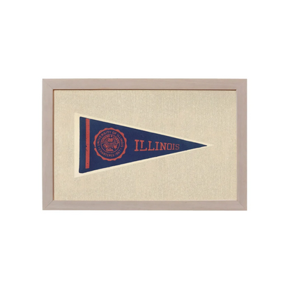 Vintage University of Illinois Pennant | Vintage Americana Sports Memorabilia | vintageantiquesgifts.com