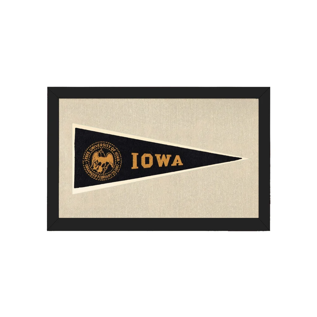 Vintage University of Iowa Hormel Pennant | Americana Memories | vintageantiquesgifts.com