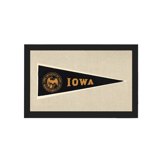 Vintage University of Iowa Hormel Pennant | Americana Memories | vintageantiquesgifts.com