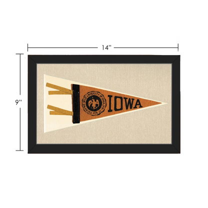 Vintage University of Iowa Pennant | Vintage Collectible Sports Pennant | vintageantiquesgifts.com