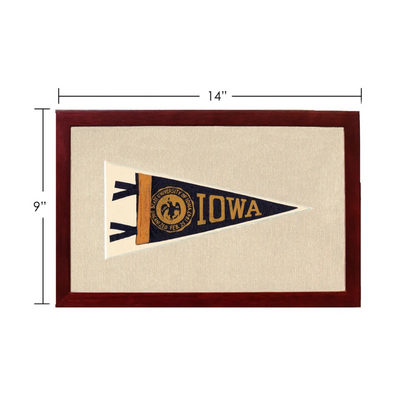 Vintage University of Iowa Pennant | Vintage Americana Sports Memorabilia | vintageantiquesgifts.com