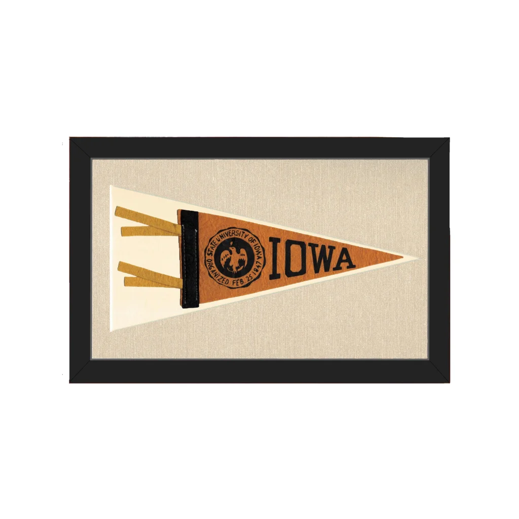 Vintage University of Iowa Pennant | Americana Memories | vintageantiquesgifts.com