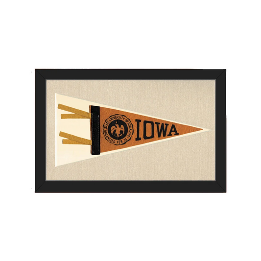 Vintage University of Iowa Pennant | Americana Memories | vintageantiquesgifts.com